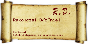 Rakonczai Dániel névjegykártya