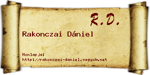 Rakonczai Dániel névjegykártya